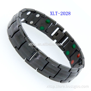 Promotional bio energy bracelet men stainless steel cuff bracelet